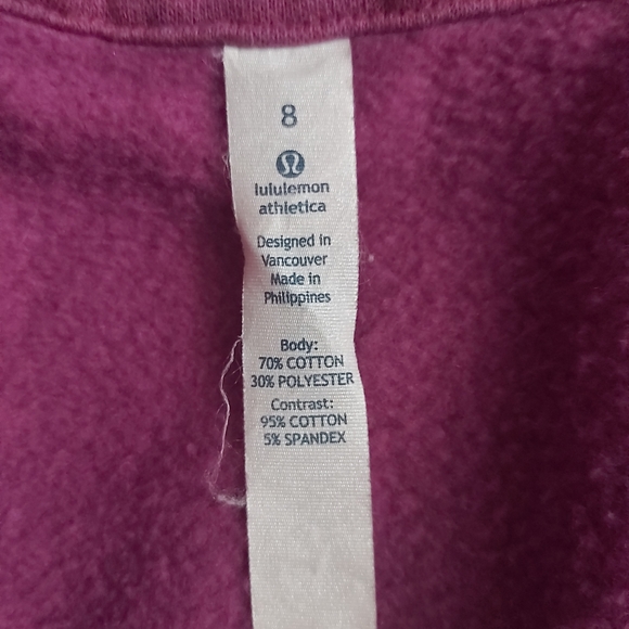 Size 8 Lulu scuba hoodie - Picture 3 of 3
